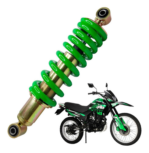 Amortiguador Monoshock Ajustable Para Italika Dm200 Verde