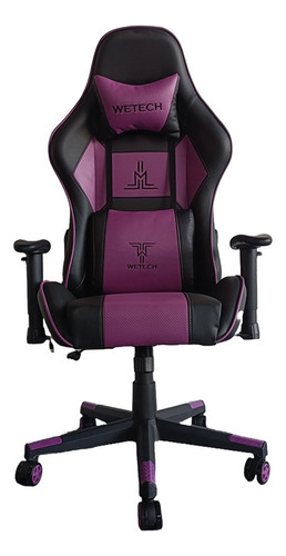 Silla Gamer Wetech Color Morado/negro Modelo Ls-8088