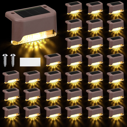 Juego De Luces Solares Para Exteriores, Escalones Y Vallas