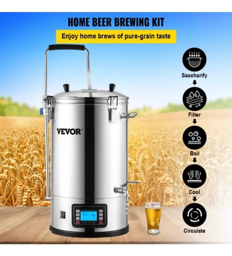 Sistema Completo Para Elaboración De Cerveza Artesanal 35l