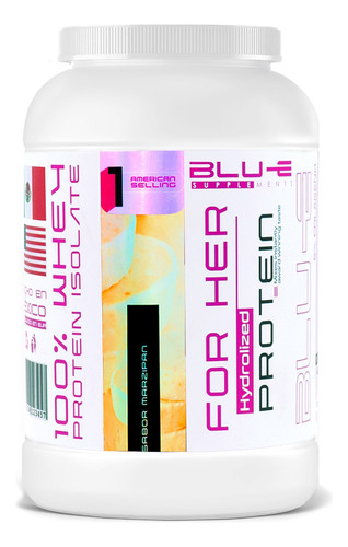 Proteína For Her Whey Hidrolizada Isolate Blu-e 2 Kg Mazapan