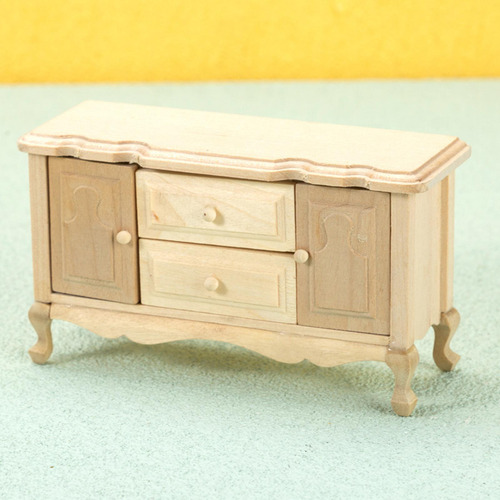 Gabinete De Casa De Muñecas De Madera Escala 1:12 Para