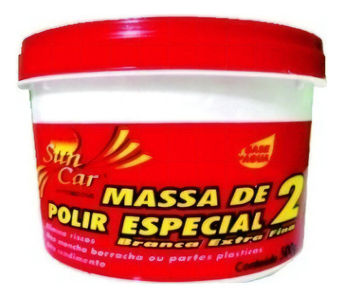 Massa Para Polir Nº 2 Fina Branca À Base D'agua (500g) Sun