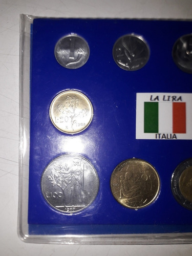 Monedas De Italia X 10 En Blíster La Lira (Usado)