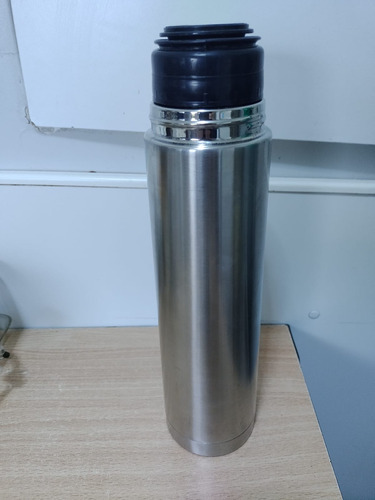 Termo Bala Acero Inox 1l Tapón Matero C Funda Detalle Tapa  