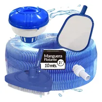 Comprar Limpiafondo Vulcano + Manguera + Kit Limpieza Pileta Fibra