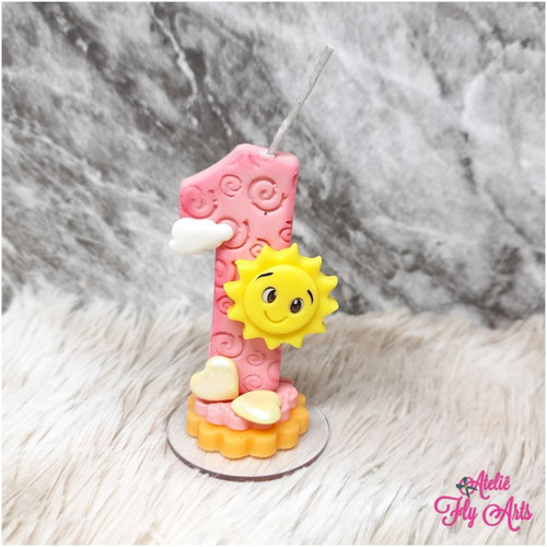 Imagem 1 de 2 de Velas Aniversario Biscuit Personagens Raio De Sol