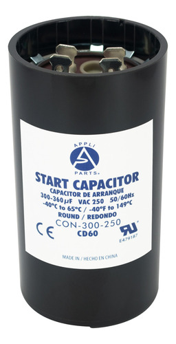 Appli Parts Condensador Capacitor Arranque 300-360 Mfd (