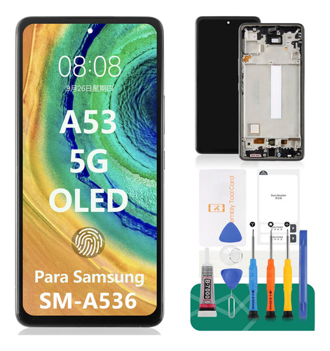 Para Samsung A53 5g A536 Pantalla Táctil Lcd Oled Con Marco