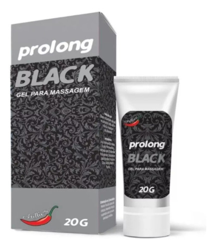 Gel Para Corpo Chillies Prolong Black En Caixa 20g Neutra