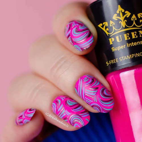 Pueen Super Intense Esmalte De Uñas Para Estampado De Uñas E