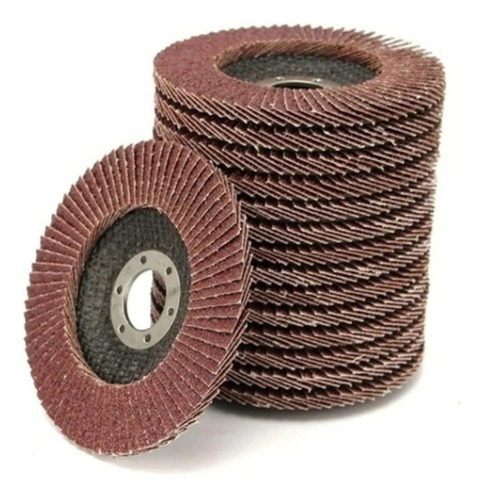 Kit 10x Disco Flap 115mm Desbaste P/ Madeira Aço Acabamento