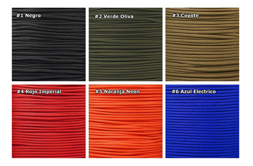 Paracord 10 Metros Cuerda 750 Tipo 4 50 Colores Made In Usa