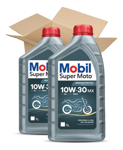 2 Oleo Motor Mobil Super Moto 4t Mx Semissintético 10w30 1l