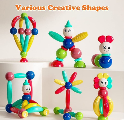 Kit Juego Imánes De Barras Y Bolitas De Construccion 26pcs