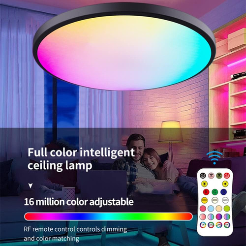 Luz De Techo Rgb Inteligente Luz De Techo De 24 W Enchufe