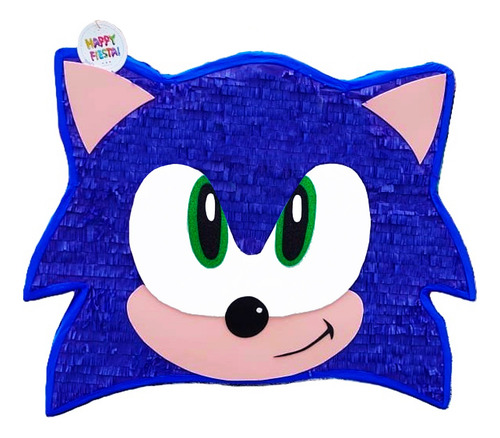 Piñata Premium 70 Cm Personalizada Fiesta Cumpleaños Niños Sonic Cara