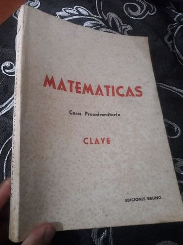 Libro Matemáticas Curso Preuniversitario Ediciones Bruño