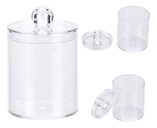 Funda Para Bastoncillos Acrílicos, Redonda, Transparente, De