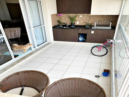 Imagem 1 de 20 de Apartamento Mobiliado 132m² Andar Alto 3 Suites Varanda Gourmet 2 Vagas