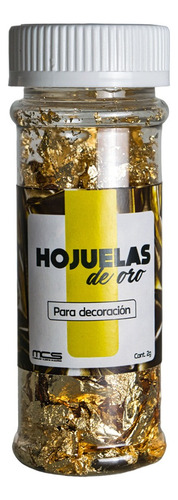 Hojuelas De Oro, Bote De 2g Para Decoración