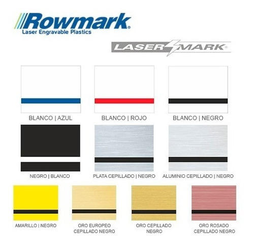 Plástico Bicapa Laserable Rowmark Lasermark, Tercio 60x40cm