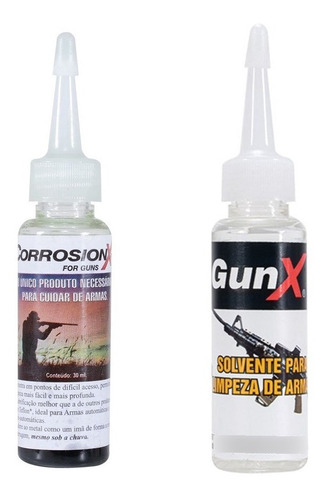 Kit Limpeza E Lubrificação Para Armas Gunx 30ml Corrosion X