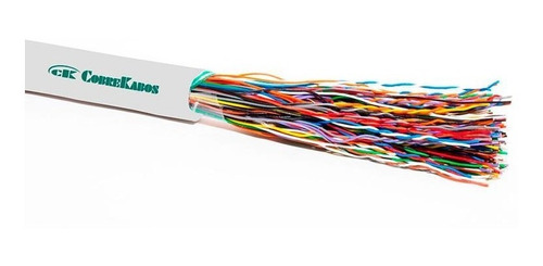 Cabo Ci Interfone 10 Pares 20 Fios Rolo 100 Metros Blindado