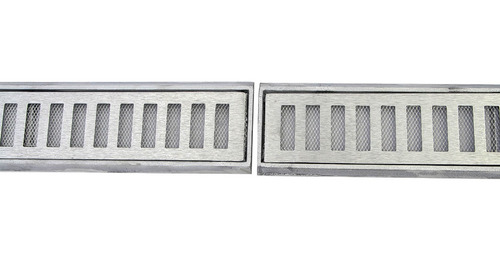 Ralo Linear 10x100 Cm Grelha + Tela Anti Inseto Aluminio