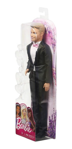 Imagen 3 de 4 de Muñeco Ken Vestido Smoking Novio Barbie Dvp39
