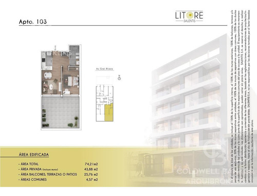 Imagen 2 de 12 de Venta Apartamento Un Dormitorio En Malvín - 103