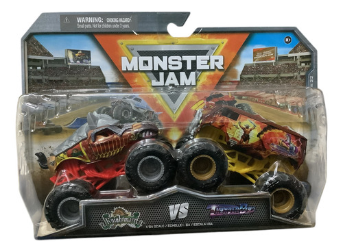Monster Jam 2 Pack Knightmare Vs Thunderbus 1:64 Knightmare Vs Thunderbus