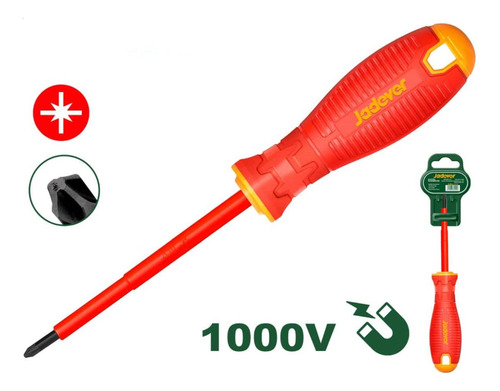 Destornillador Aislado Pozidriv Pz2 100mm - Jdsd7274