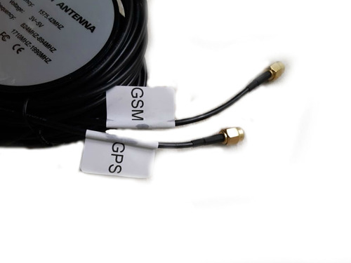Antena Gsm Gprs 4g +gps C/base Magnetica 3m Rg174 Sma Macho