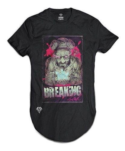 Camisa Camiseta Longline Breaking Bad Heisenberg  Ref 01
