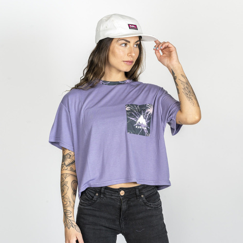 Polera M/c Mujer Mountain W Morado Burton