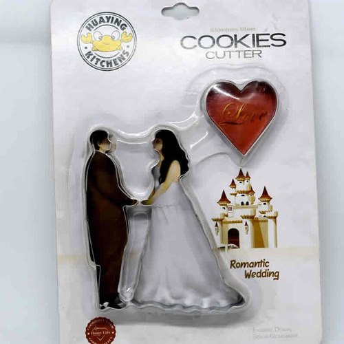 Cortadores Fondant Galletas Novios Boda Matrimonio 3pcs