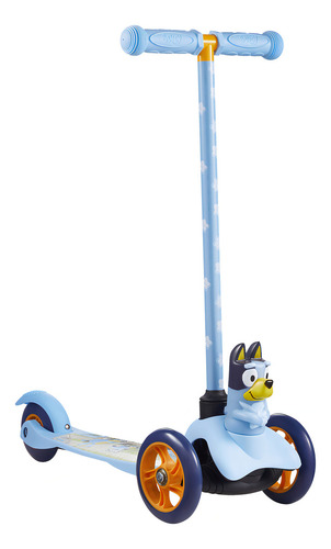 Patin Scooter Bluey 3 Ruedas Con Luz Niños Color Azul Claro