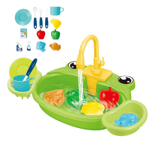 Set De Cocina Con Lavabo Eléctrico Para Niños [u]