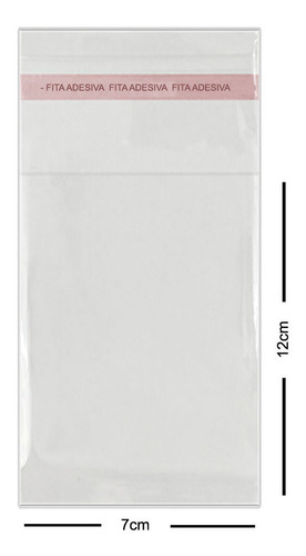 Imagem 2 de 4 de Saco Adesivado Transparente 7x12 Pacote Com 100 Unidades