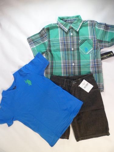 Conjunto 3 Piezas Para Niño Us Polo Assn 5 Años 