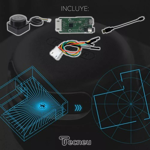 Tecneu Escáner Distancia Láser 360° Rplidar C1 Navegación Mapeo 12m Deteccion de Obstáculos