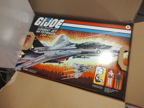 Gi Joe Retro Haslab Skystriker Xp-14f Con 7 Figs Incluidas