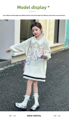 Sudadera Con Cuello De Muñeca Y Borde Floral Para Niña