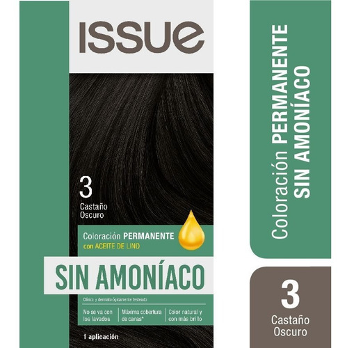 Imagen 1 de 1 de Tintura Issue Sin Amoniaco Con Aceite De Lino