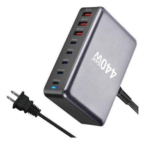 Estación De Carga Usb C De 440 W, Estación De Carga De