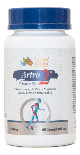 Colágeno Tipo 2 - Artro 2 - Pós Treino 550mg 60 Comprimidos Sabor N/a