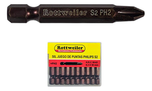 Juego De Puntas 2x25mm En Blister X10 Rottweiler Evol2685