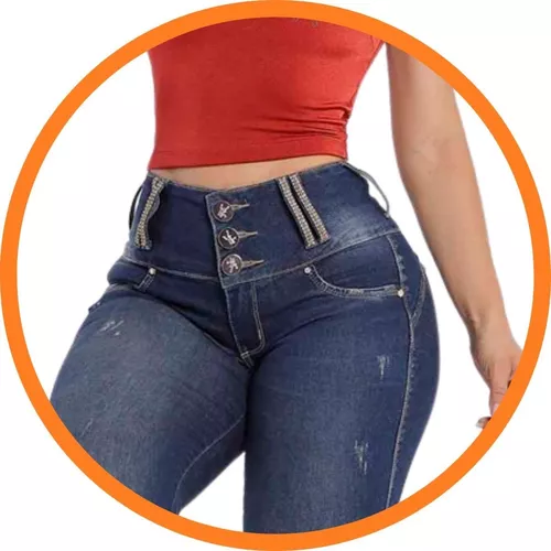 Calça Rhero Jeans Cintura Alta Levanta Bumbum Reta