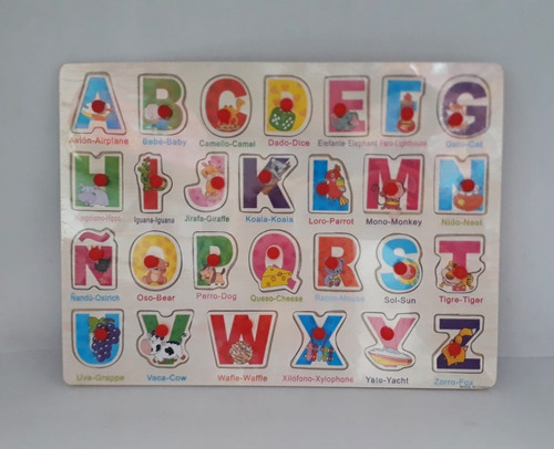 Juego Didactico De Madera Español-ingles